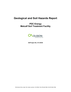 Geological and Soil Hazards Report