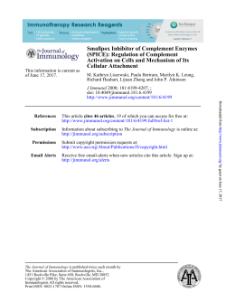 (SPICE): Regulation of Complement Smallpox Inhibitor of Complement