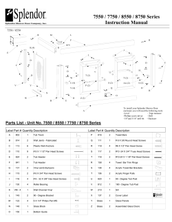 7550 / 7750 / 8550 / 8750 Series Instruction Manual