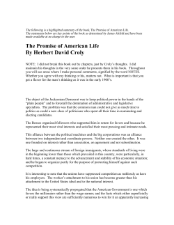 The Promise of American Life