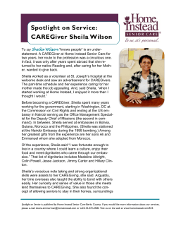 Spotlight on Service: CAREGiver Sheila Wilson