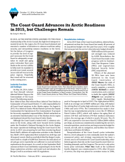 Craig H. Allen, The Coast Guard Advances its Arctic Readiness in