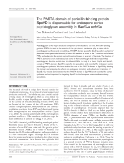 The PASTA domain of penicillin-binding protein