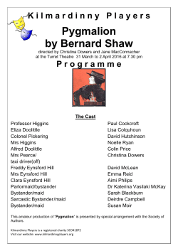 Pygmalion - Kilmardinny Players