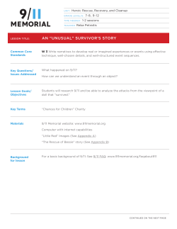 an &ldquo;unusual&rdquo; survivor`s story - National September 11 Memorial