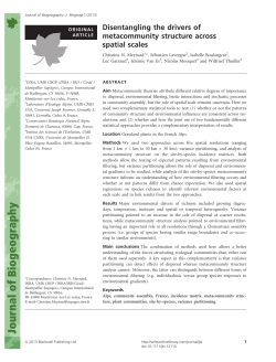 Disentangling the drivers of metacommunity structure across spatial