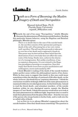 eath as a Form of Becoming: the Muslim Imagery of Death and