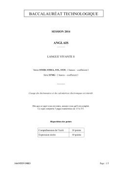 Sujet officiel complet du bac STMG-STI2D-ST2S