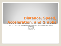 Distance, Speed, Acceleration, and Graphs