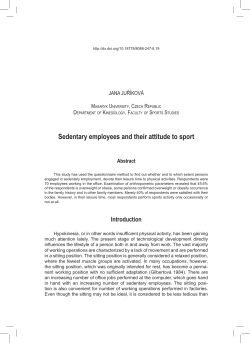 Sedentary employees and their attitude to sport