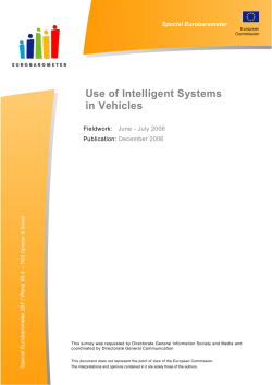 Use of Intelligent Systems in Vehicles