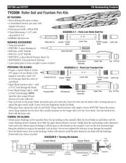TYCOON Roller Ball and Fountain Pen Kits