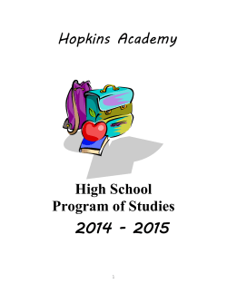 High School Program of Studies