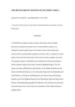 Patterns in the geographic distribution of southern African mosses. 1