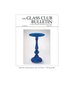 the glass club bulletin