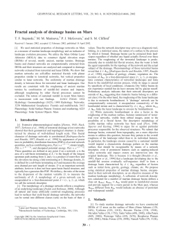 Fractal analysis of drainage basins on Mars
