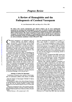 A Review of Hemoglobin and the Pathogenesis of Cerebral