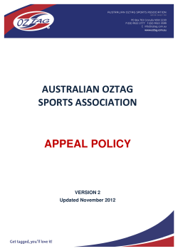 Appeals Policy
