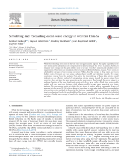 Simulating and forecasting ocean wave energy in western Canada
