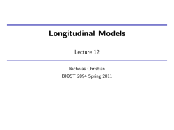 Longitudinal Models