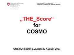 2007 - COSMO model