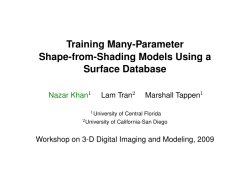 Training Many-Parameter Shape-from-Shading Models Using