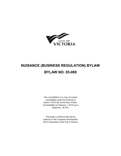 (Business Regulation) Bylaw (Consolidated) - No
