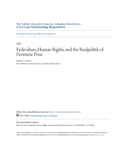 Federalism, Human Rights, and the Realpolitik of Footnote Four