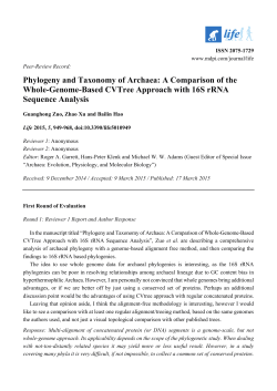 Phylogeny and Taxonomy of Archaea: A Comparison of the Whole