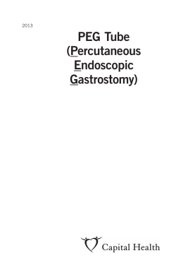 PEG Tube (Percutaneous Endoscopic Gastrostomy)