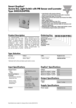 Smart Dupline® Aurora line, Light Switch with PIR Sensor and