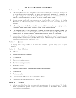 Faculty Senate Bylaws - FSU | Faculty Senate