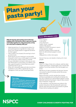 Plan your pasta party!