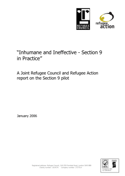 Inhumane and Ineffective - Section 9 in Practice