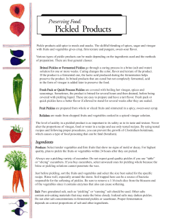 Ingredients - National Center for Home Food Preservation