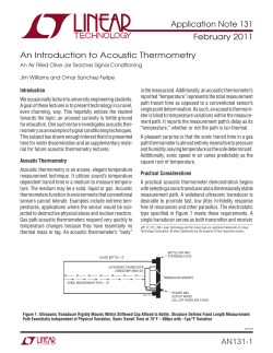 AN131 - An Introduction to Acoustic Thermometry