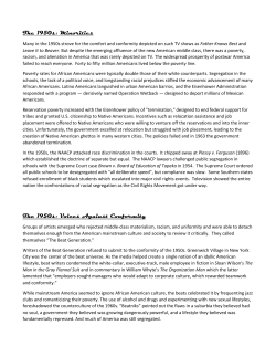 The 1950s: Minorities The 1950s: Voices Against Conformity