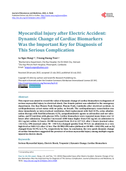 Myocardial Injury after Electric Accident