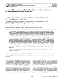 Population Effects on Individual Systolic Blood