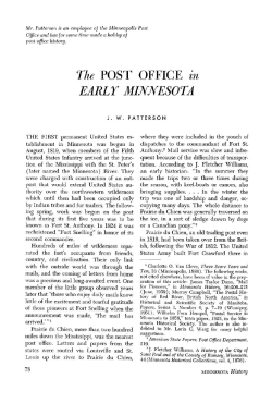 The post office in early Minnesota.