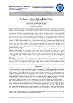 The Impact of British Rule on Indian Villages