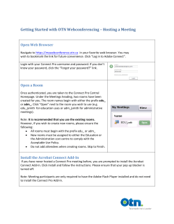 Getting Started with OTN Webconferencing &ndash; Hosting a