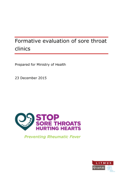 Formative evaluation of sore throat clinics