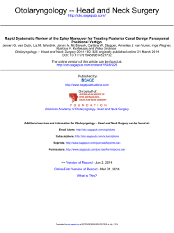 Otolaryngology -- Head and Neck Surgery