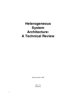 Heterogeneous System Architecture: A Technical Review