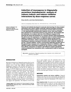 (myxobacteria) : analysis of inducer-inducer and