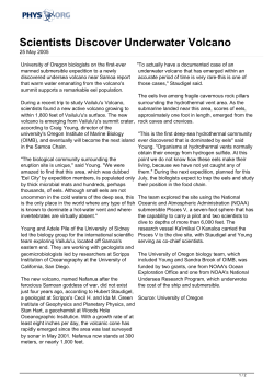 Scientists Discover Underwater Volcano