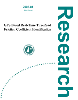 gps based real-time tire-road friction coefficient identification