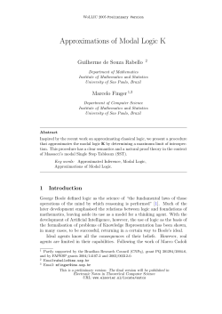 Approximations of Modal Logic K - IME