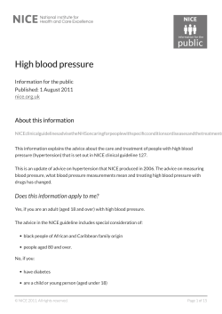 High blood pressure